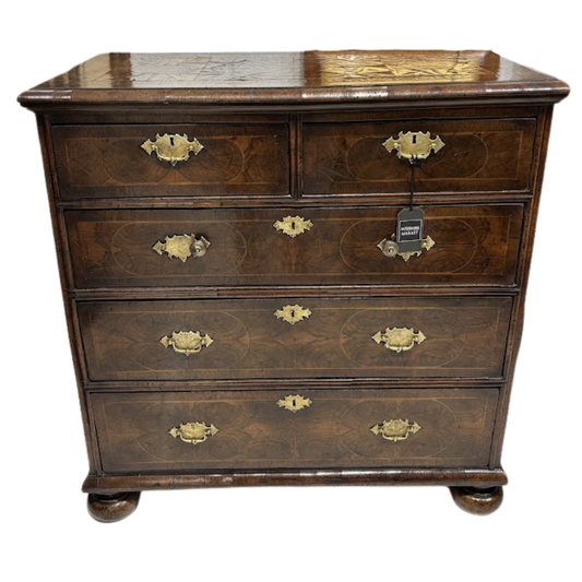 18th Century English Dark Walnut Chest, 1700–1750