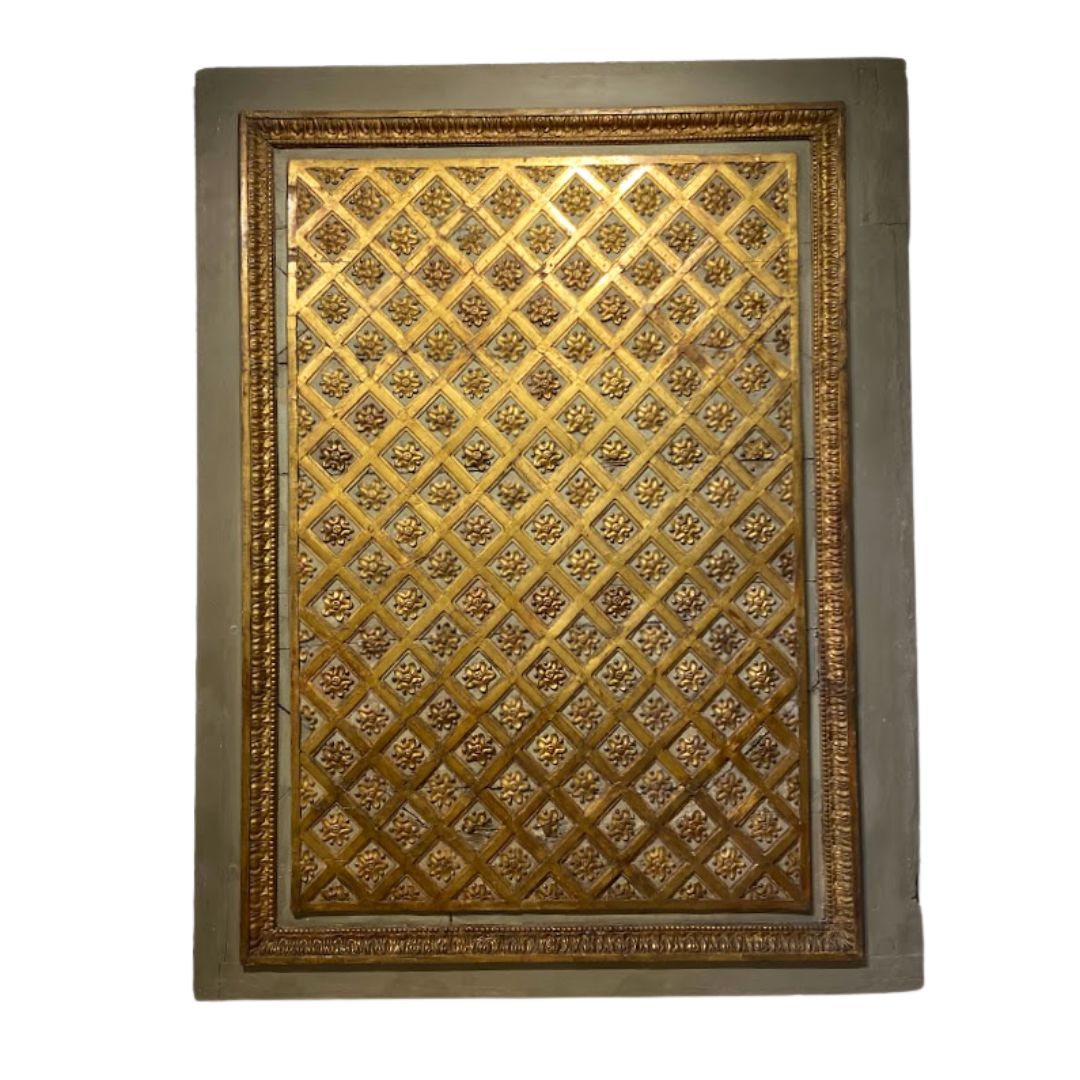 Italian Carved & Gilded Wooden Architectural Panel