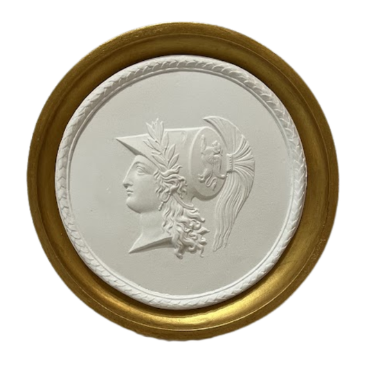 6.5" Handmade Intaglio in Cast Gilt Frame