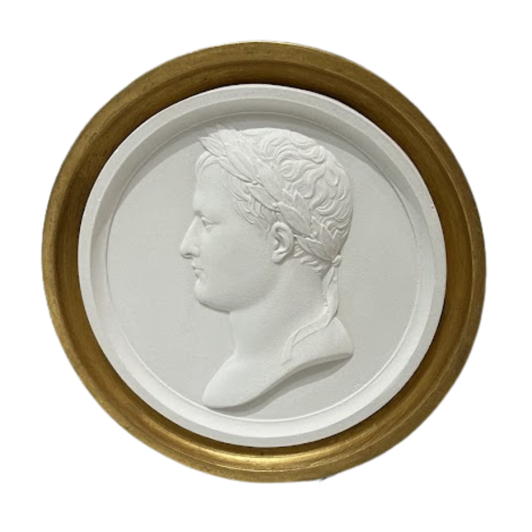 6.5" Handmade Intaglio in Cast Gilt Frame