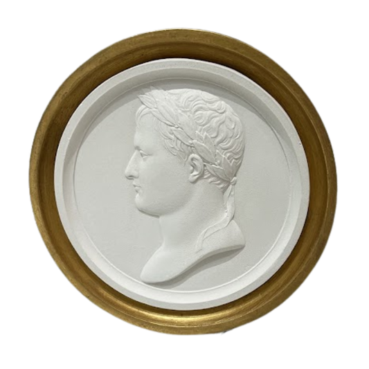 6.5" Handmade Intaglio in Cast Gilt Frame