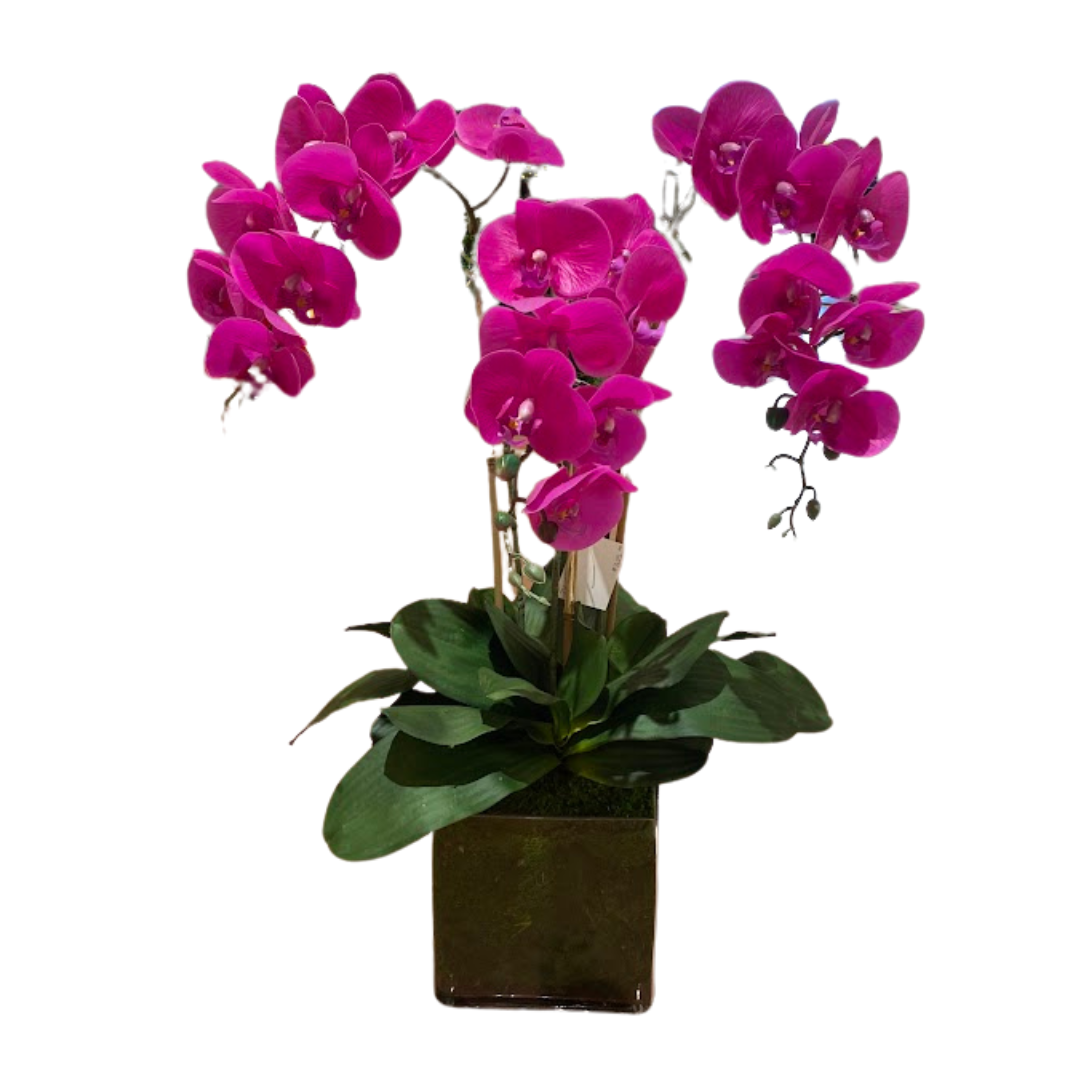 Pink Triple Stem "Real Touch" Orchid