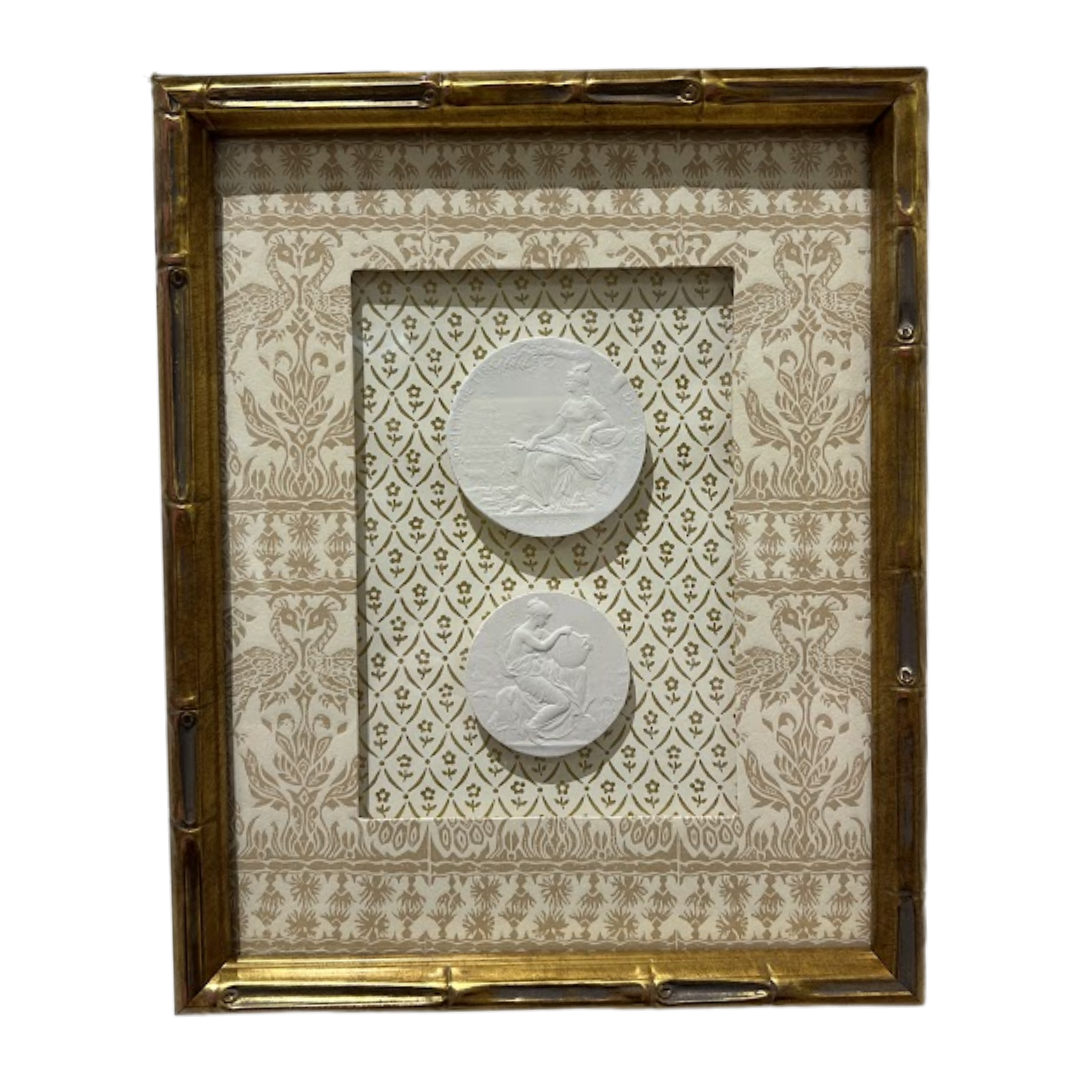 Two Handmade Intaglios with Handmade Mats and Italian Paper