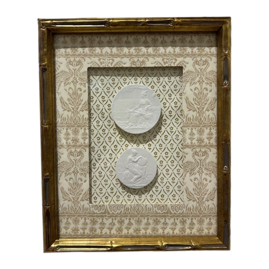Two Handmade Intaglios with Handmade Mats and Italian Paper