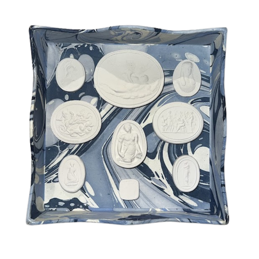 Artisan Made Tray with Handmade Intaglios