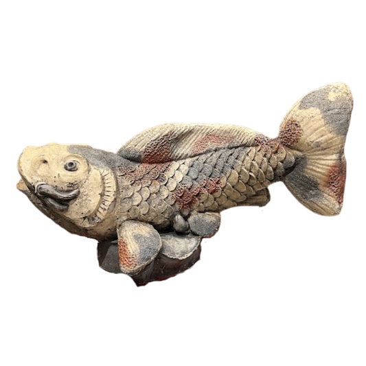 Vintage Cast Stone Koi Fish Fountain Head (JL9699)