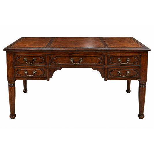 Chippendale Style Leather Top Writing Desk