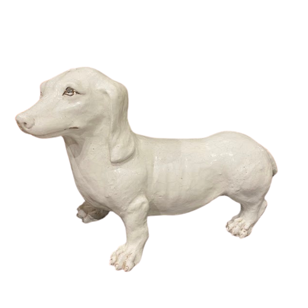 Terracotta Crackle Paint Dachshund