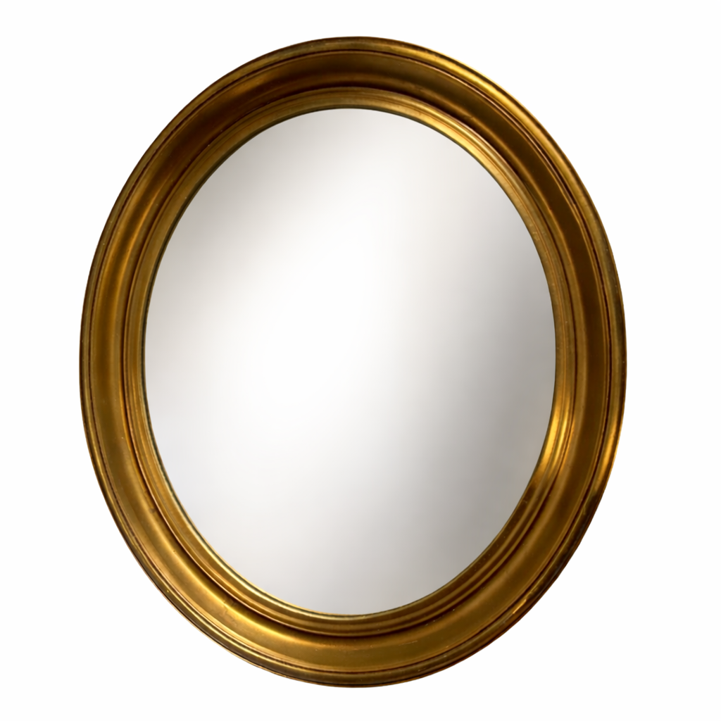 Gold Oval Mirror