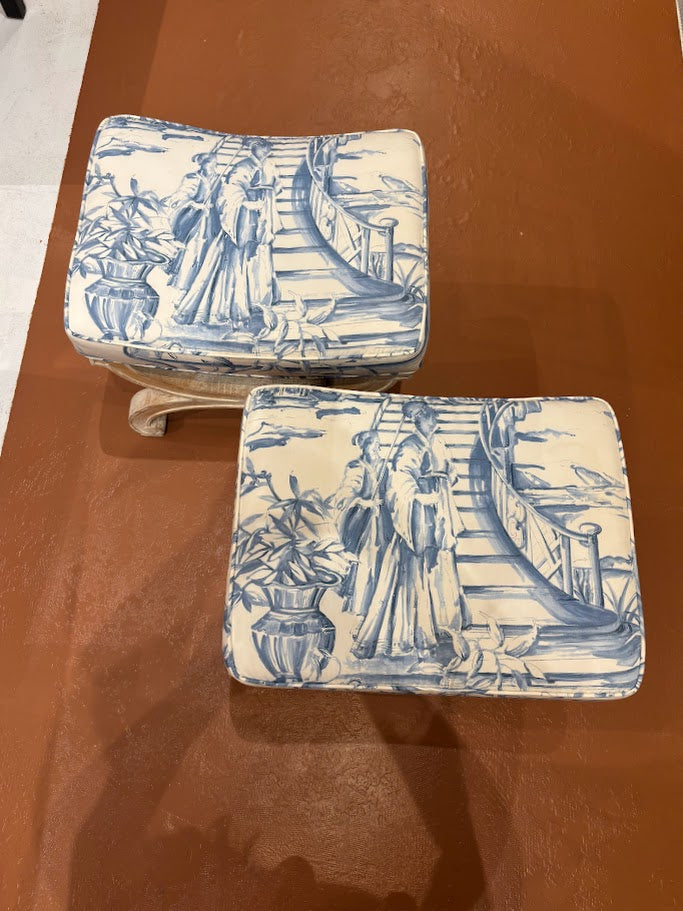 Pair of Vintage Italian Benches in Classical Design