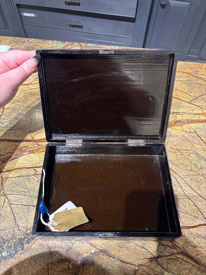 Victorian Jewelry Box with Inlaid Mother of Pearl