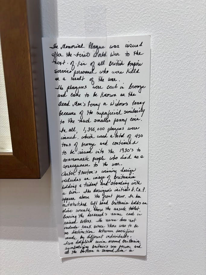 Framed "Dead Man's Penny" on Linen (TLI530)