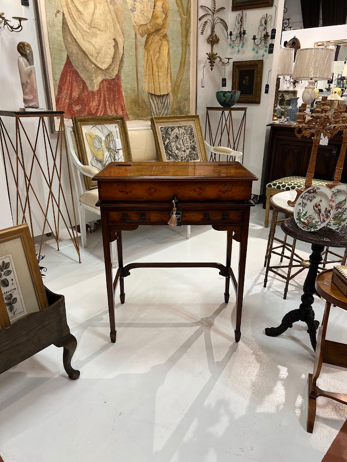 Theodore Alexander Officer & Gentlemen Campaign Desk in Burled Walnut