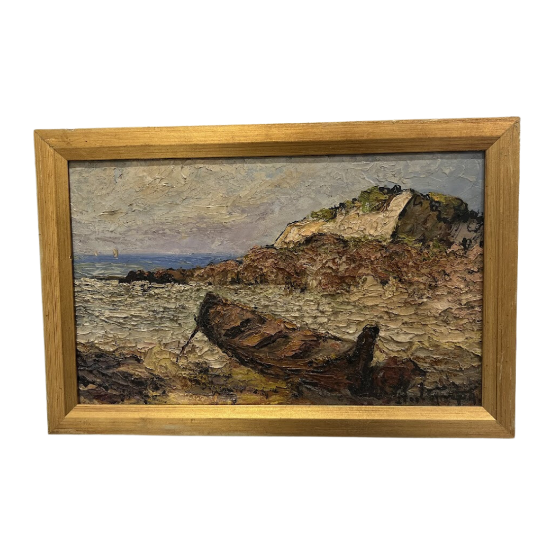 "The Coast of Brittany" Impasto Painting Circa 1960