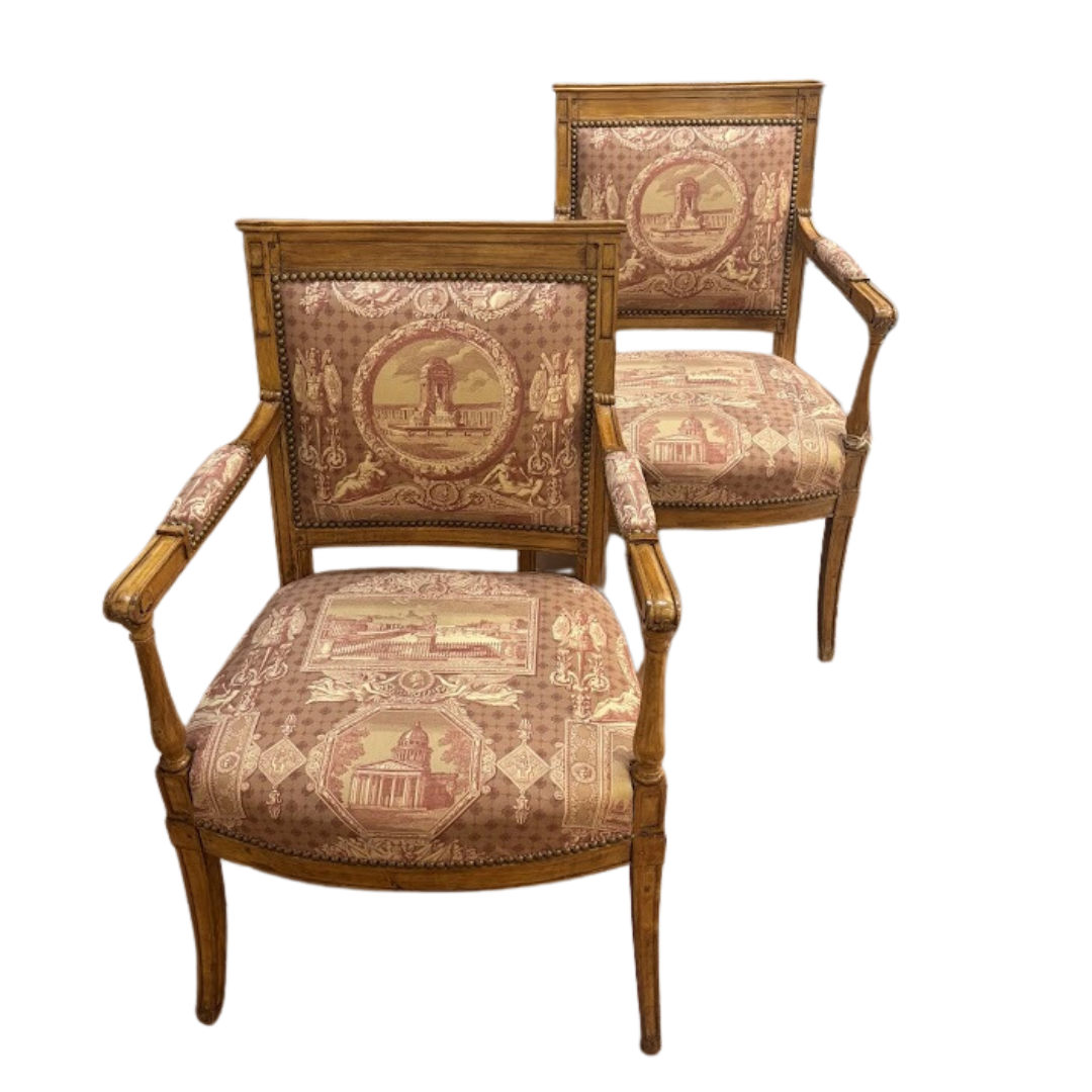 Pair Directoire Chairs in the Manner of Jacob