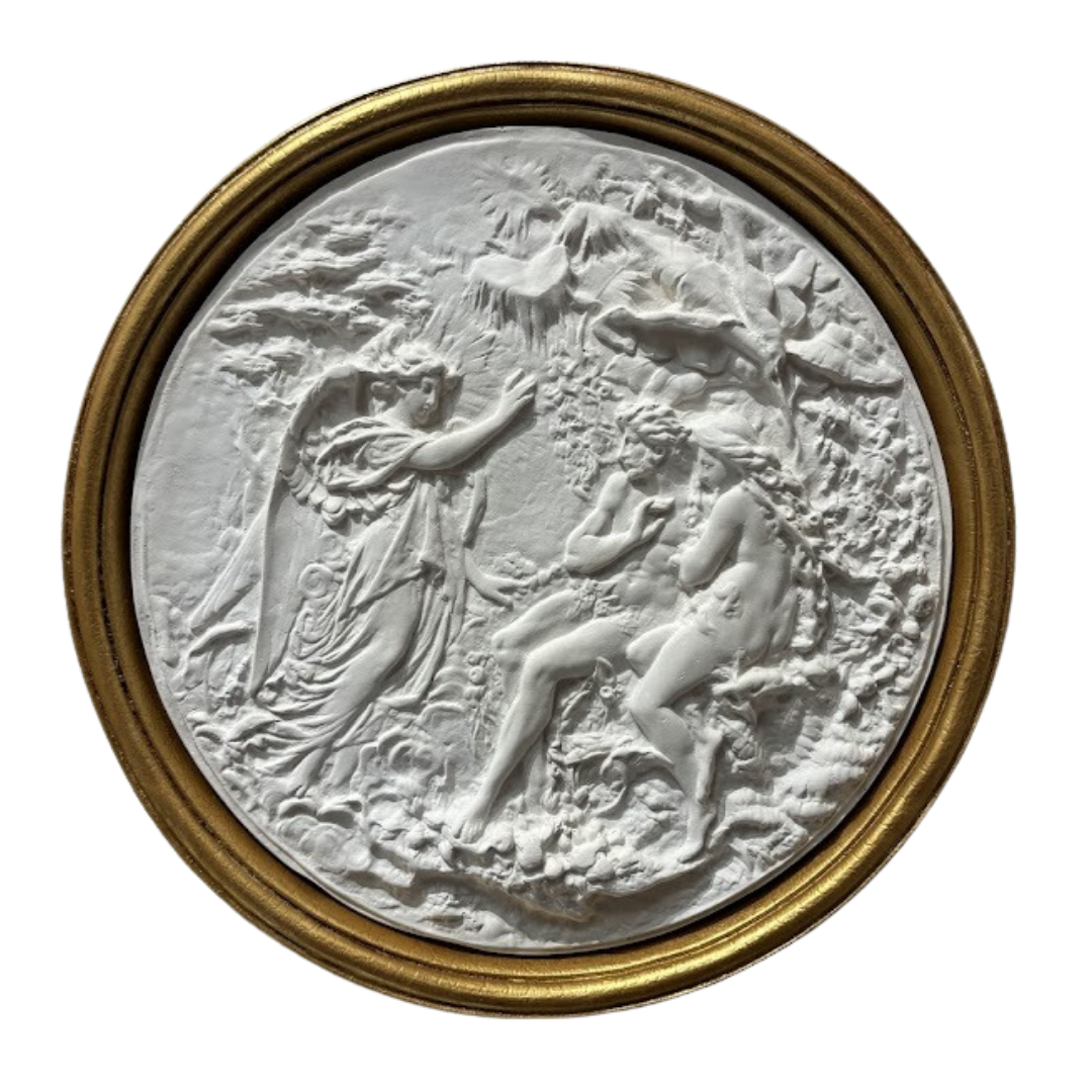 10.25" Handmade Adam and Eve Intaglio