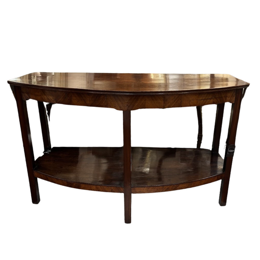 English Hepplewhite Mahogany Bowfront Serving Table