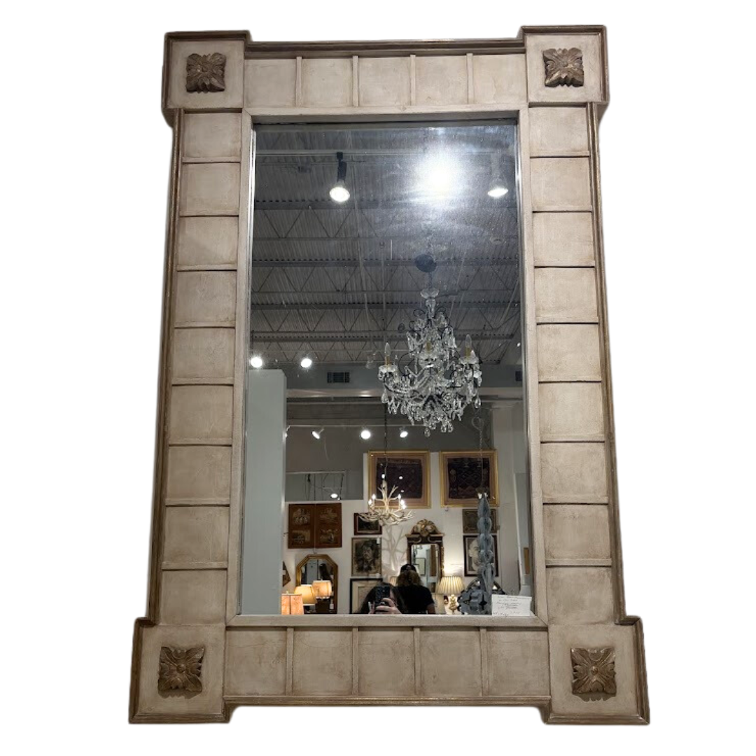 Georgian Style Mirror with Gilt Florets