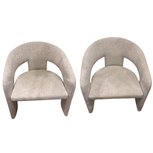 Pair of Modern Chairs with High Grade Fabric