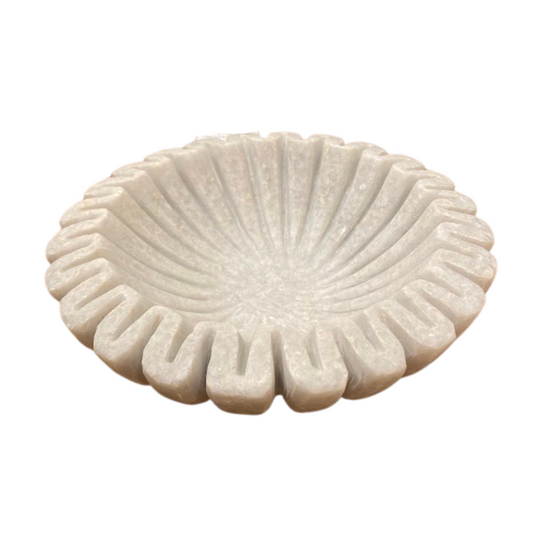 Marble Ruffle Bowl